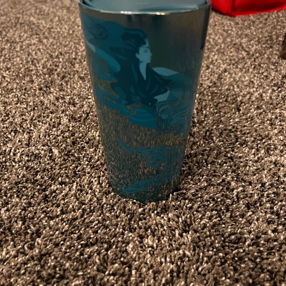 Starbucks Holographic Chrome Teal Purple Mermaid Ceramic Cup Spring 2023 NWT - Picture 3 of 5